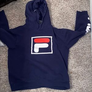 blue fila hoodie